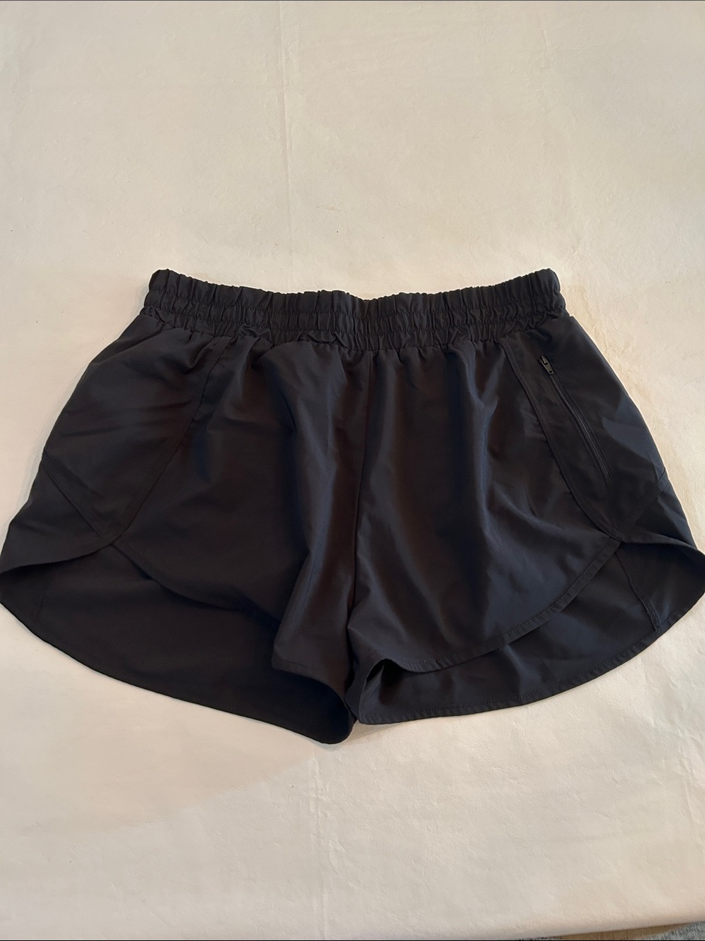 Black Women’s Elastic Waist Running Shorts